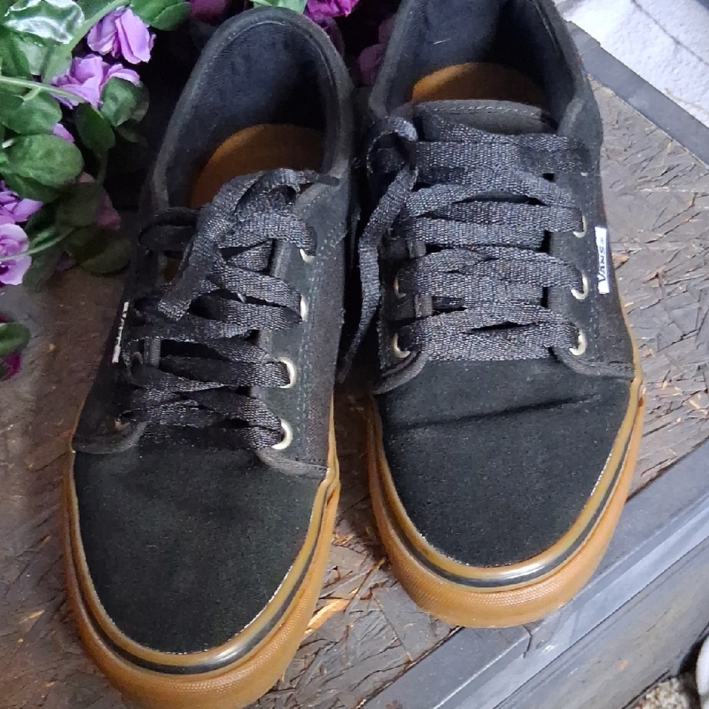 Vans Black and Tan Men's Sneakers